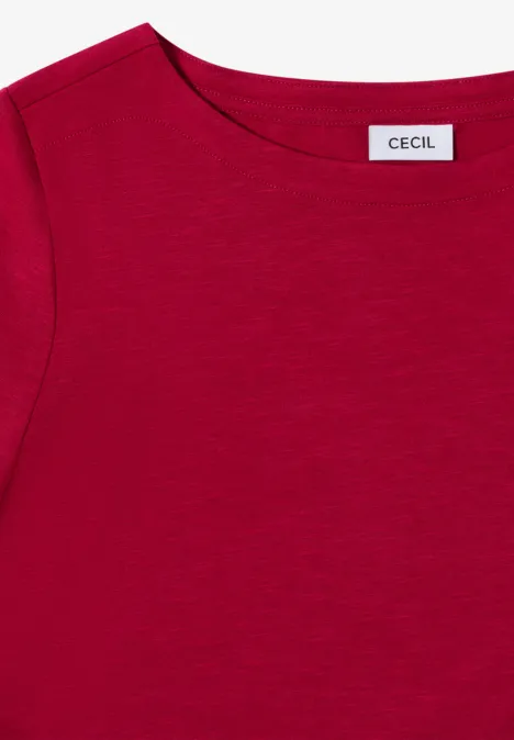 Basic Langarmshirt beaujolais red