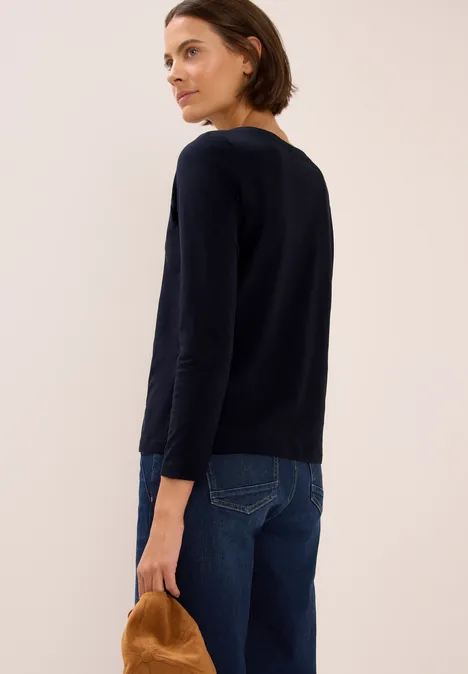 Basic shirt met lange mouwen urban dark blue