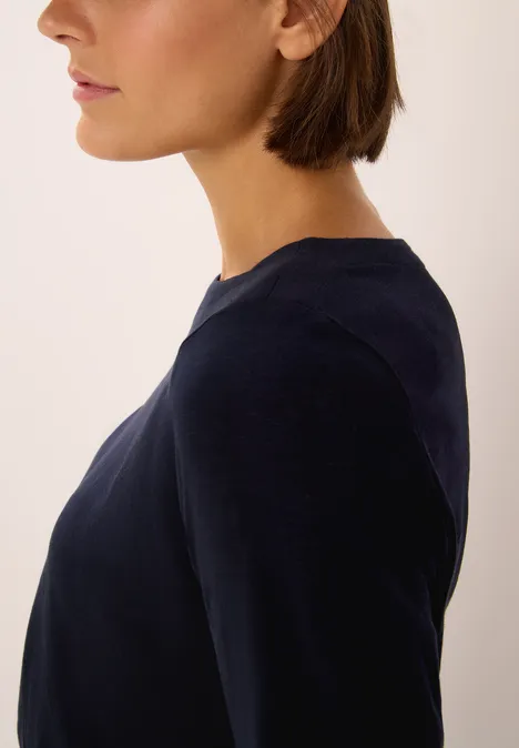 Basic shirt met lange mouwen urban dark blue