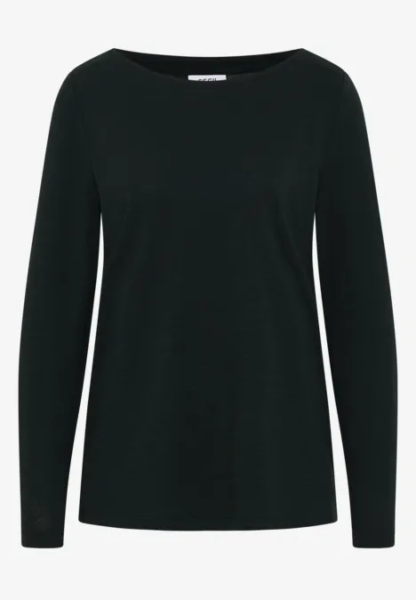 Basic Langarmshirt ink green