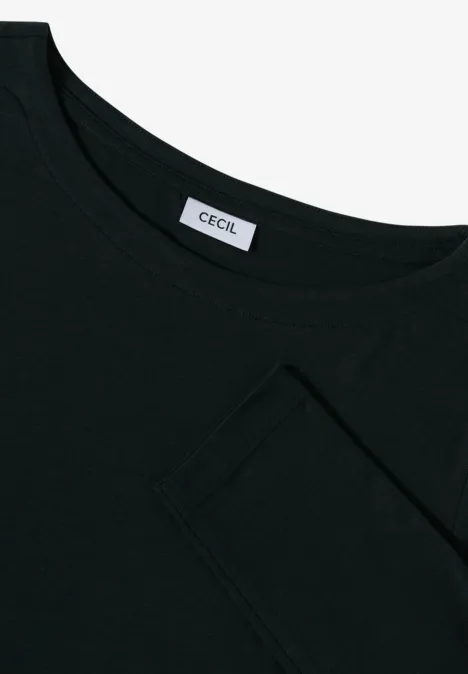 Basic Langarmshirt ink green