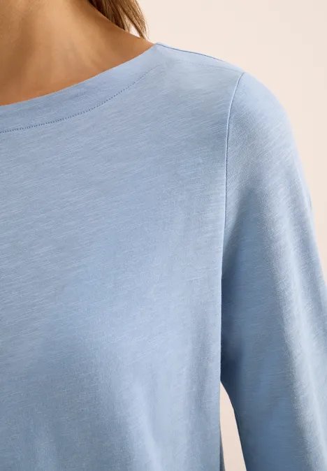Basic shirt met lange mouwen mountain blue