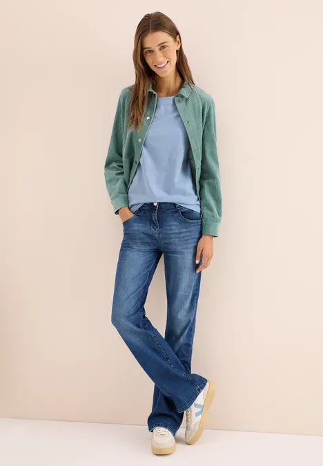 Basic shirt met lange mouwen mountain blue