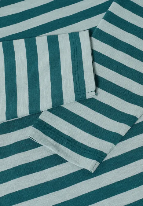 Gestreiftes Basic Shirt dark sea green