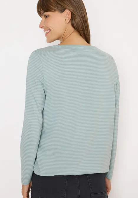 Shirt mit tonalen Streifen light mint blue