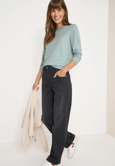 Shirt mit tonalen Streifen light mint blue