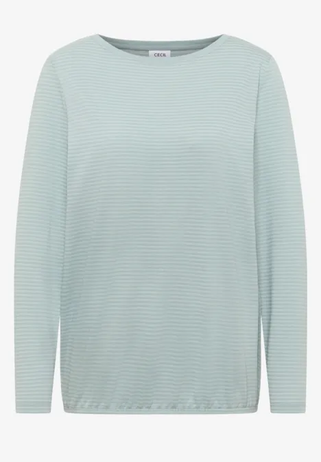 Shirt mit tonalen Streifen light mint blue