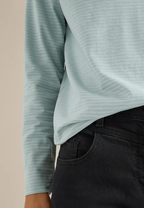 Shirt mit tonalen Streifen light mint blue
