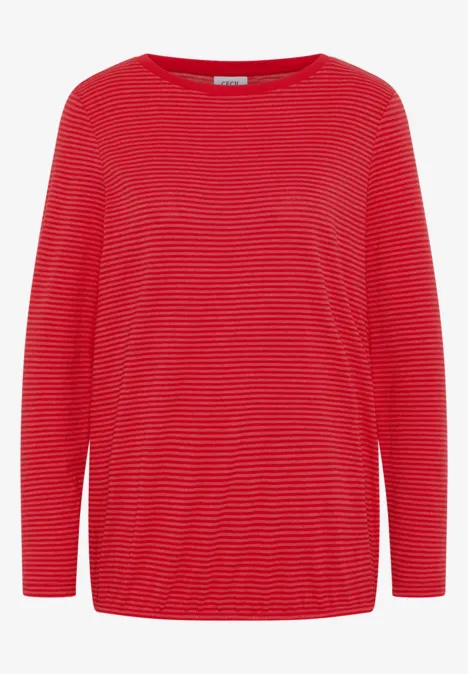 Shirt mit tonalen Streifen fiery red