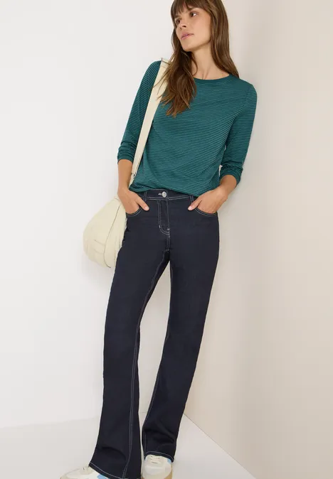 Shirt mit tonalen Streifen dark sea green