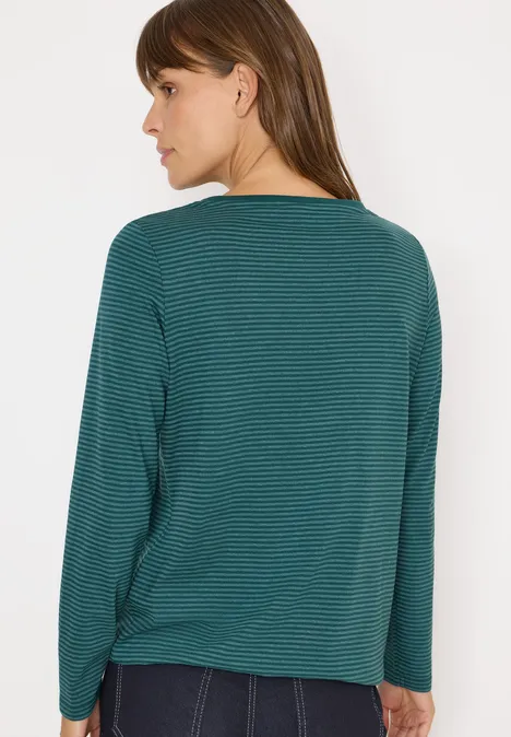 Shirt mit tonalen Streifen dark sea green