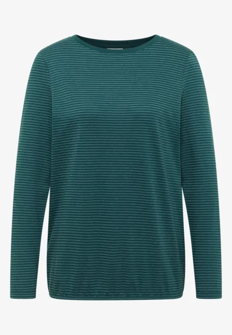 Shirt mit tonalen Streifen dark sea green