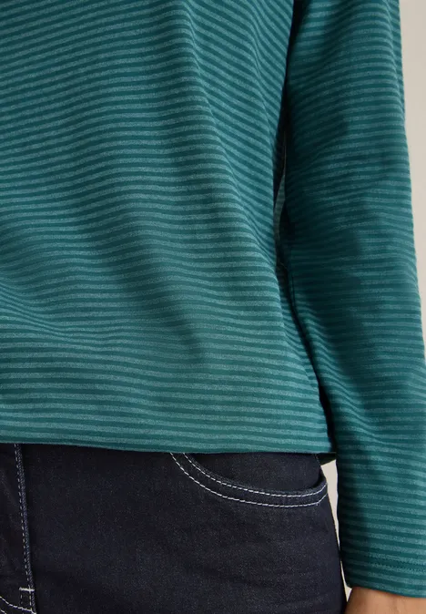 Shirt mit tonalen Streifen dark sea green