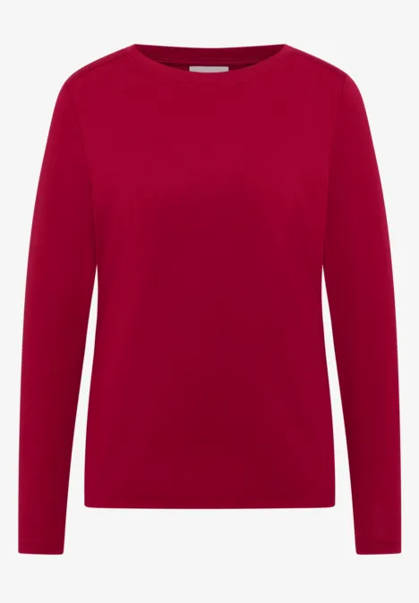 Shirt in Unifarbe beaujolais red