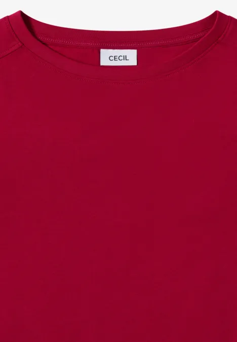 Shirt in Unifarbe beaujolais red