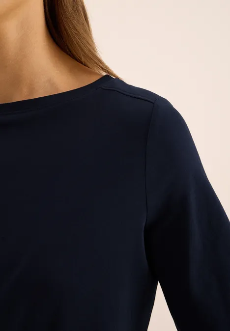 Shirt in Unifarbe urban dark blue