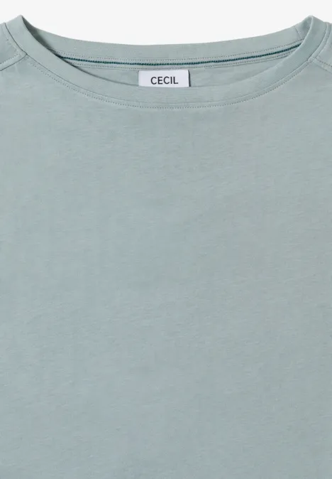 Shirt in Unifarbe light mint blue