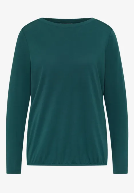 Shirt in Unifarbe dark sea green