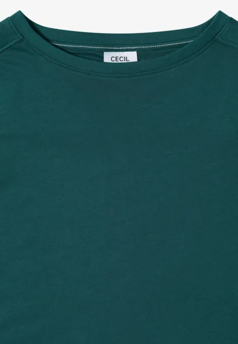 Shirt in Unifarbe dark sea green