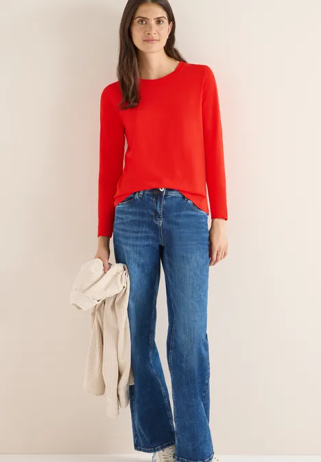 Basic Rundhalsshirt pumkin orange