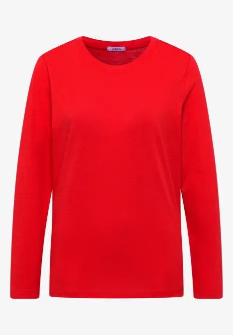 Basic Rundhalsshirt pumkin orange