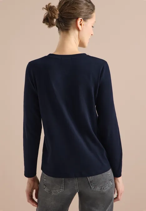 Basic Rundhalsshirt urban dark blue