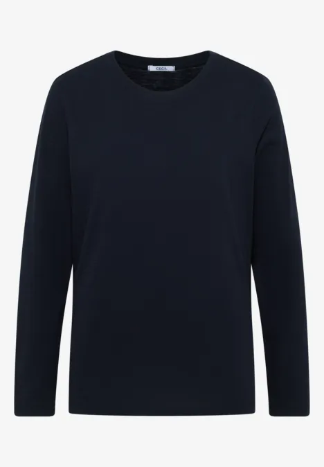 Basic Rundhalsshirt urban dark blue