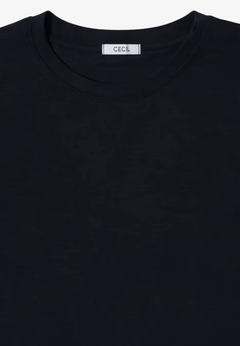 Basic Rundhalsshirt urban dark blue