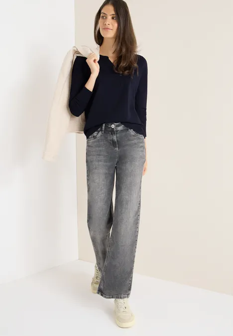 Shirt met lange mouwen met gespleten hals urban dark blue