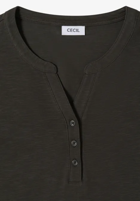 Shirt met lange mouwen met gespleten hals null Shirt met lange mouwen met gespleten hals null