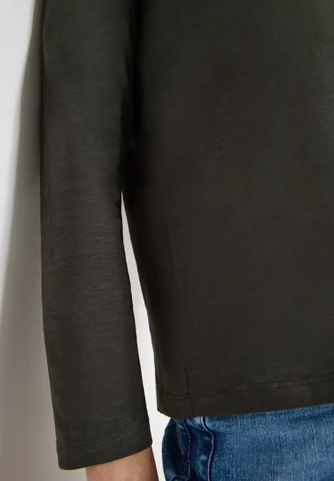 Shirt met lange mouwen met gespleten hals null Shirt met lange mouwen met gespleten hals null