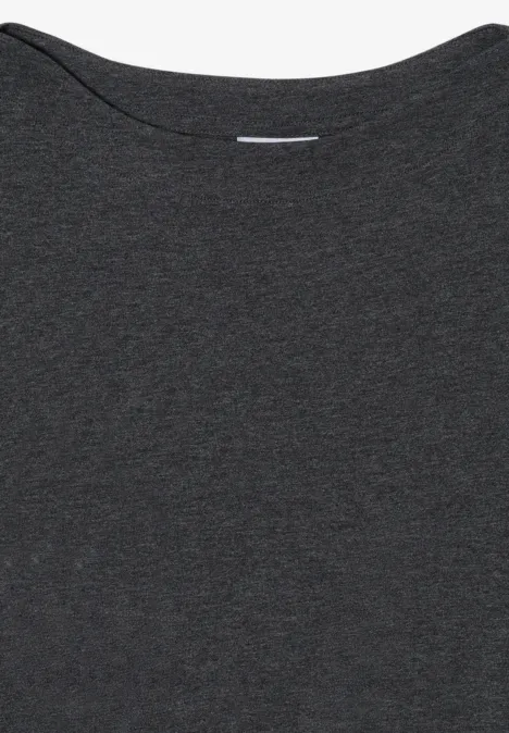 Shirt met lange mouwen black melange