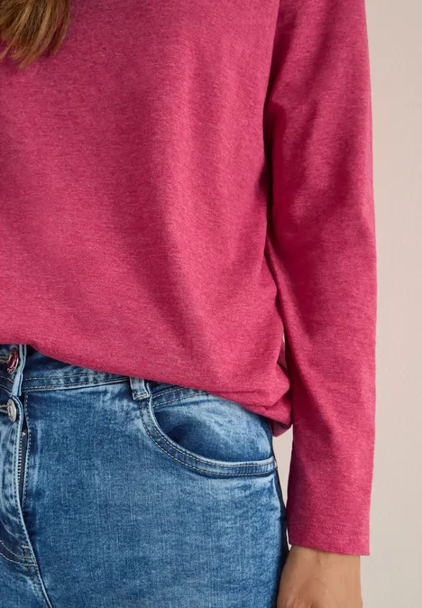 Shirt met lange mouwen beaujolais red melange