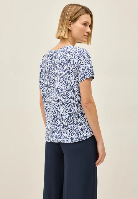 T-Shirt mit Tunnelzug vanilla white