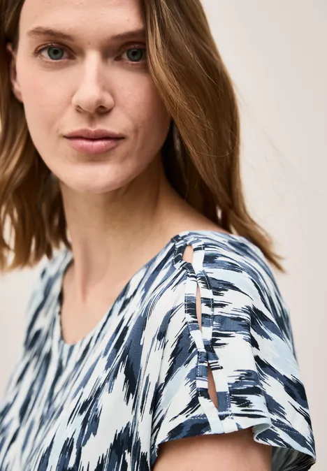 Shirt mit Cut-Out Details vanilla white