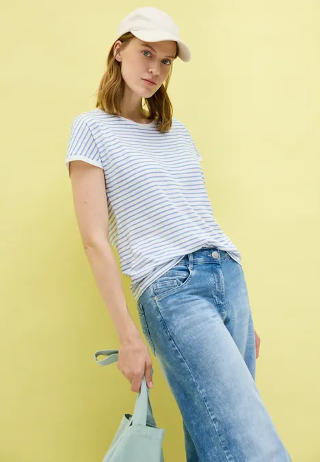 Gestreiftes Shirt deep pastel blue