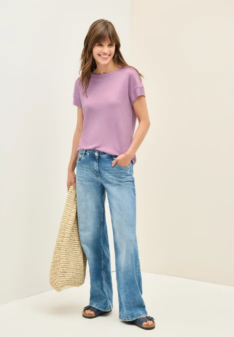 T-Shirt mit Glitzerdetails cherry blossom pink