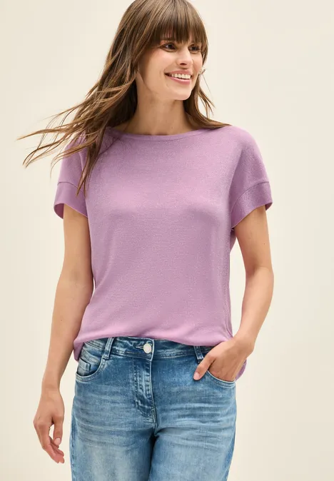 T-Shirt mit Glitzerdetails cherry blossom pink