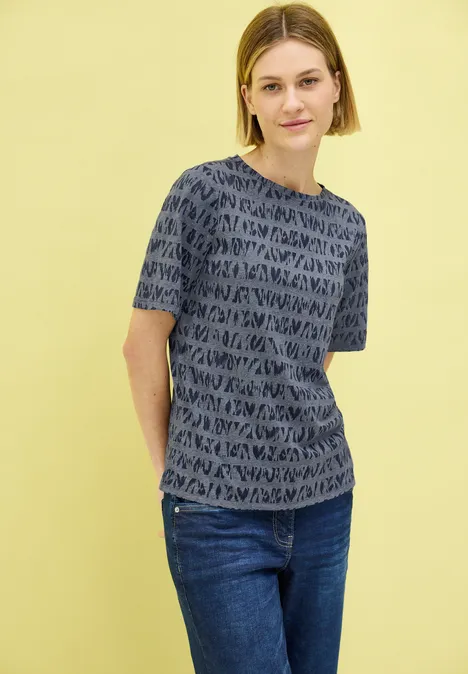 T-Shirt im Ausbrenner-Look urban navy blue