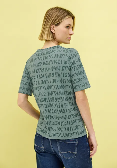 T-Shirt im Ausbrenner-Look dark balmy khaki