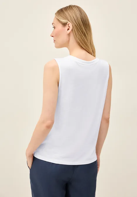 V-Neck Top mit Bändern White
