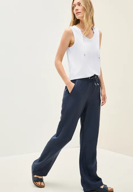 V-Neck Top mit Bändern White