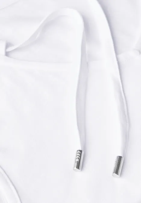 V-Neck Top mit Bändern White