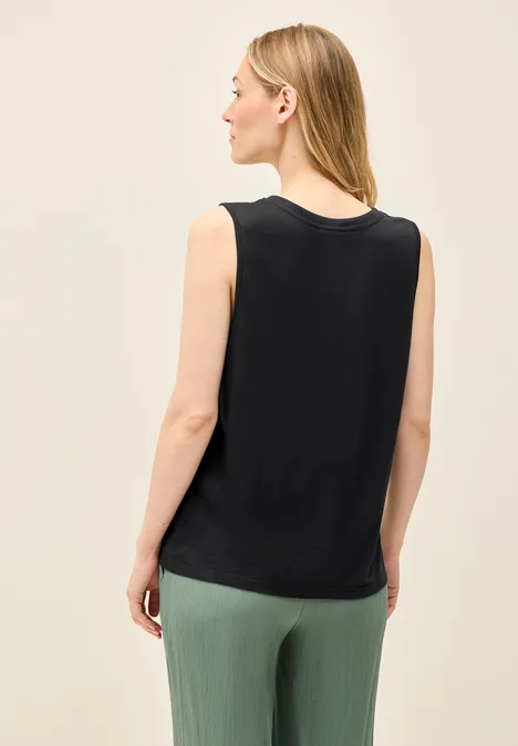 V-Neck Top mit Bändern Black