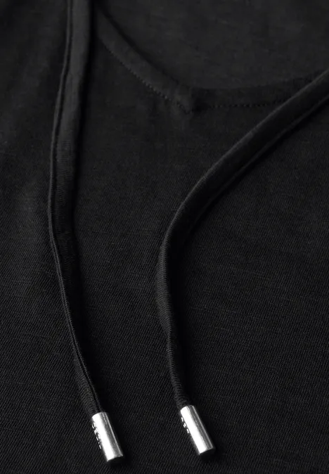 V-Neck Top mit Bändern Black