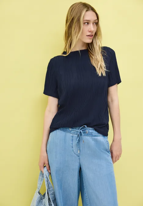 Strukturshirt urban navy blue