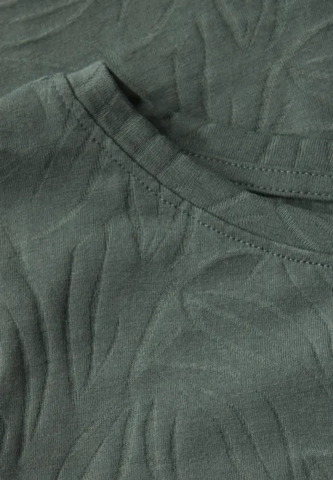 T-Shirt mit Schmucksteinen dark balmy khaki