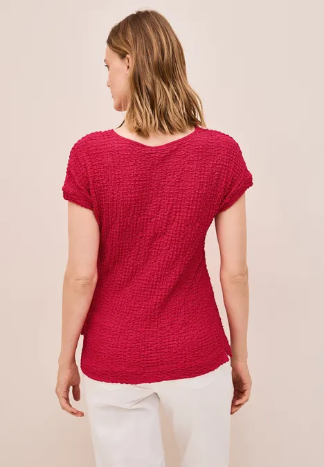 Strukturshirt glazed apple red