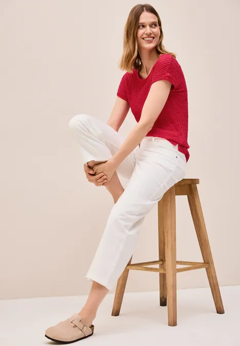 Strukturshirt glazed apple red