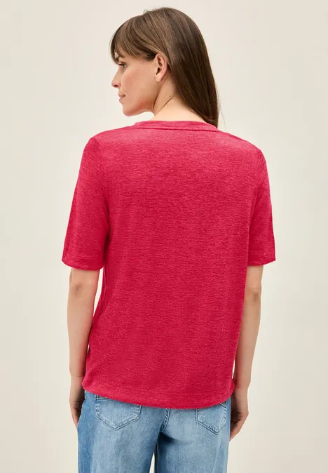 Shirt mit tonalem Print glazed apple red